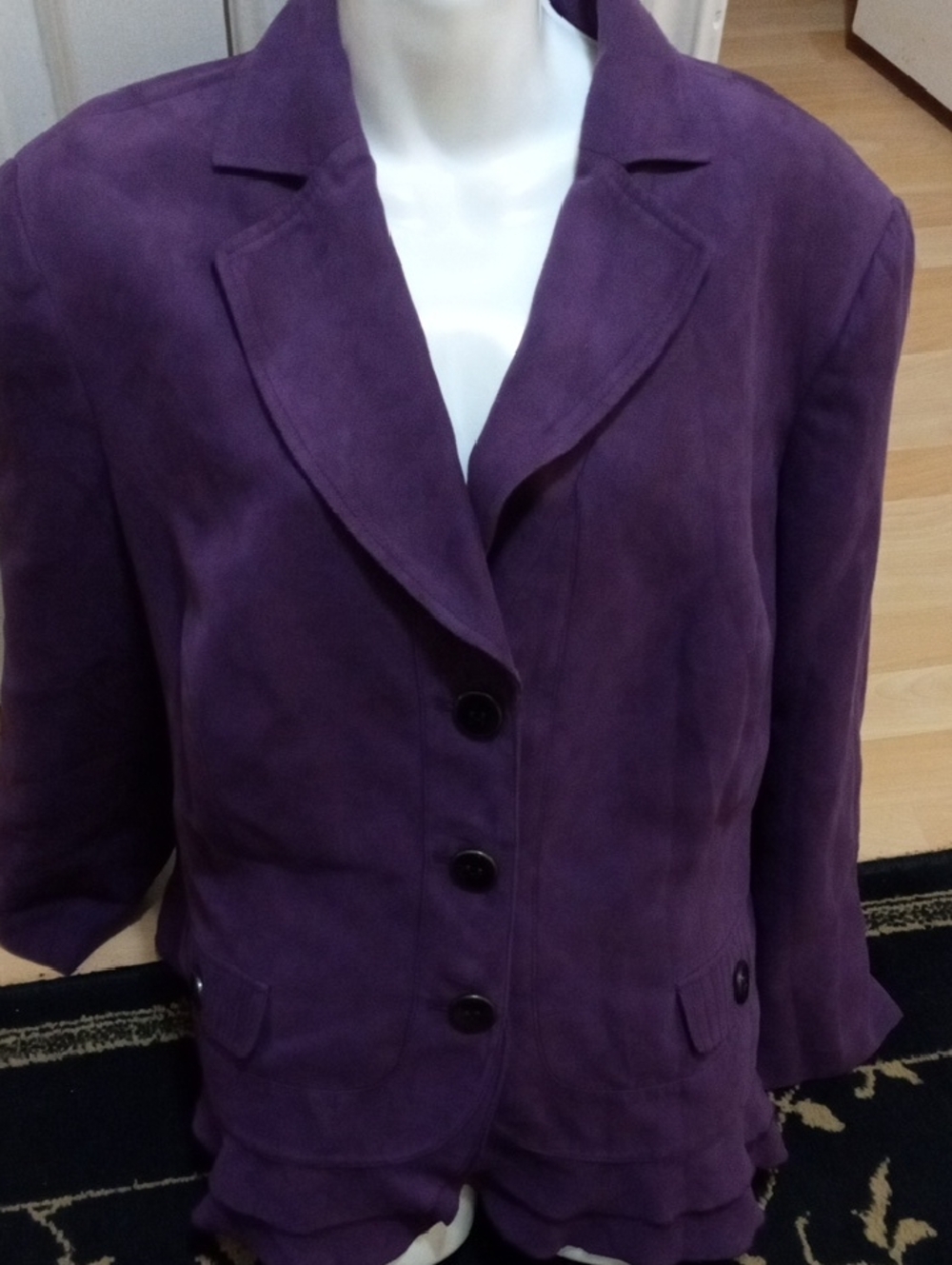 Take Exra 50% Off▶▶▶Deep Purple Women's Blazer Jacket Soft Suede